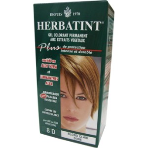 Teinture blond clair dore 8D 120ml